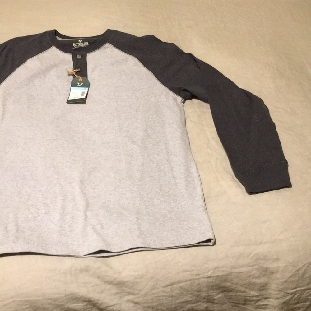 Outdoor Life | Men’s Colorblock Henley Tabby Grey